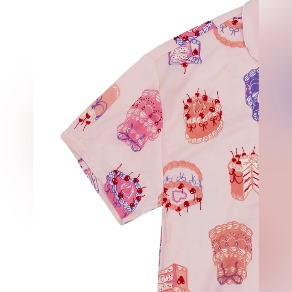 Planet Gold Kids Birthday Pink and Purple Pajama Set